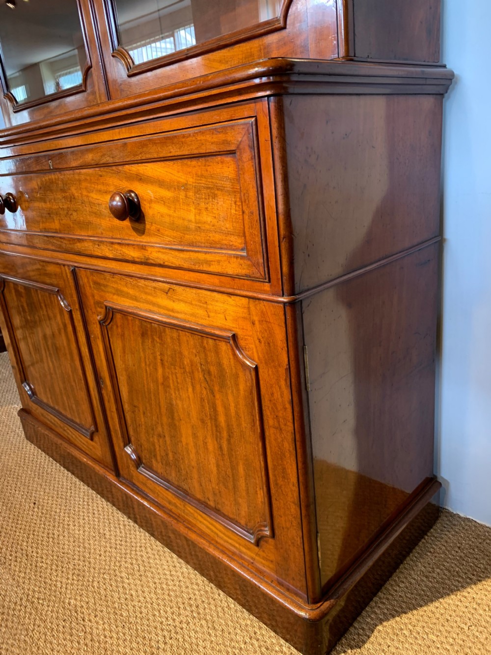 Victorian mahogany secretaire bookcase  View XII