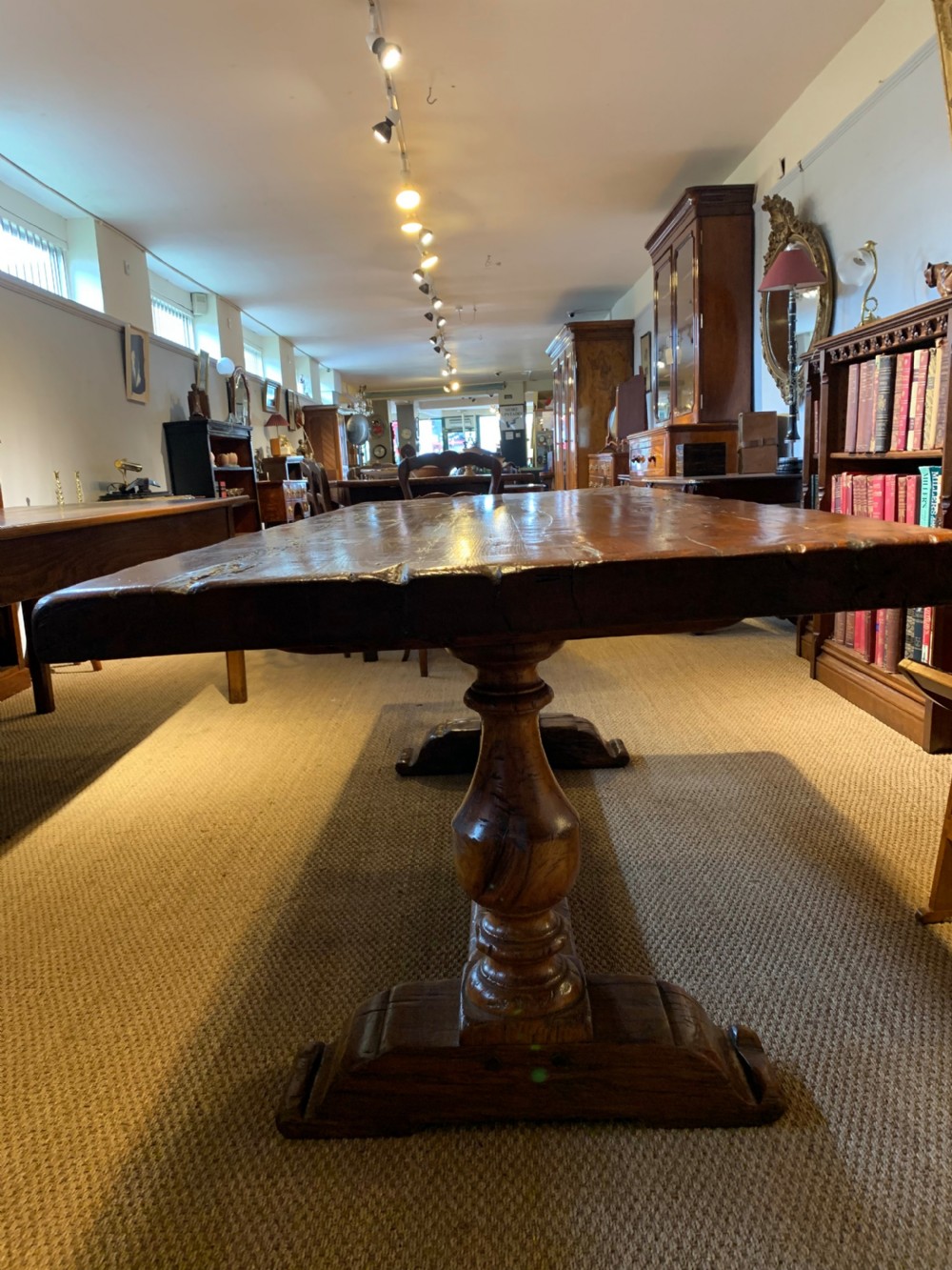 Oak Refectory table 2.20 meters  View IX