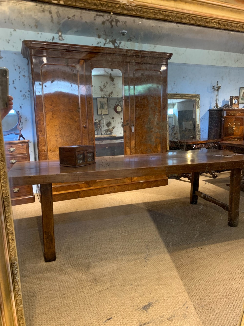 Antique gilt mirror 40.5 x 59.5 inches  View II