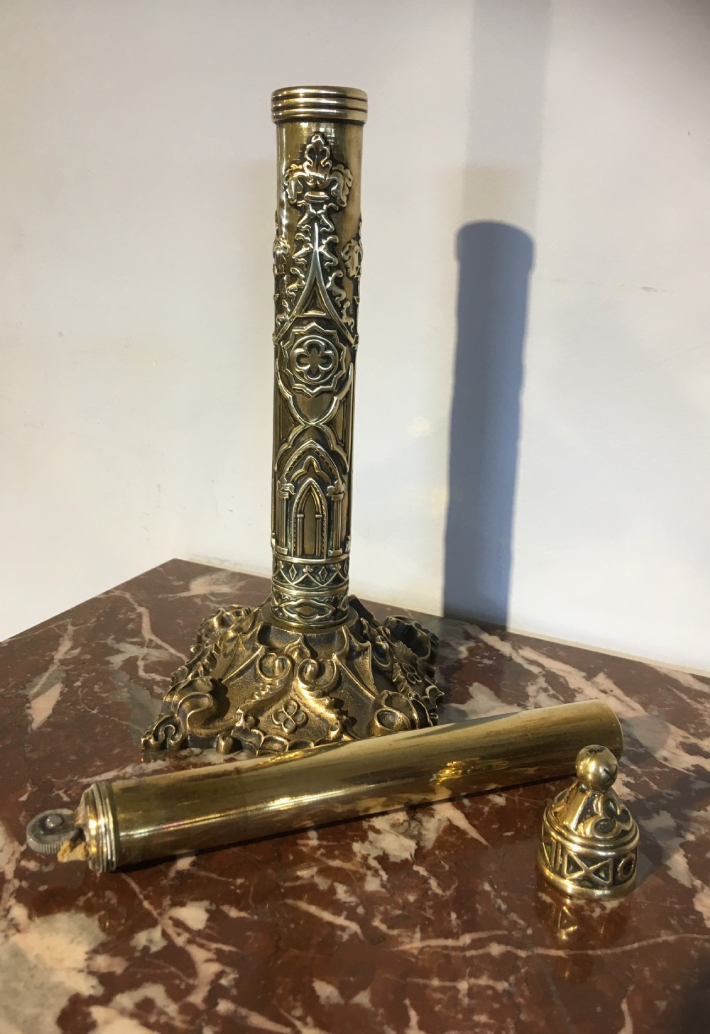 GOTHIC BRASS TABLE LIGHTER  View VII