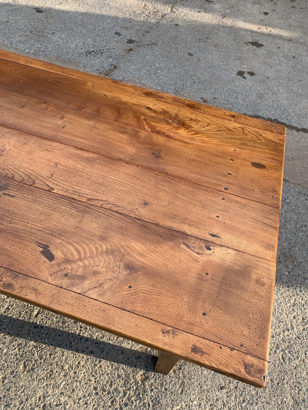 Large elm farmhouse table 301 cms   View V