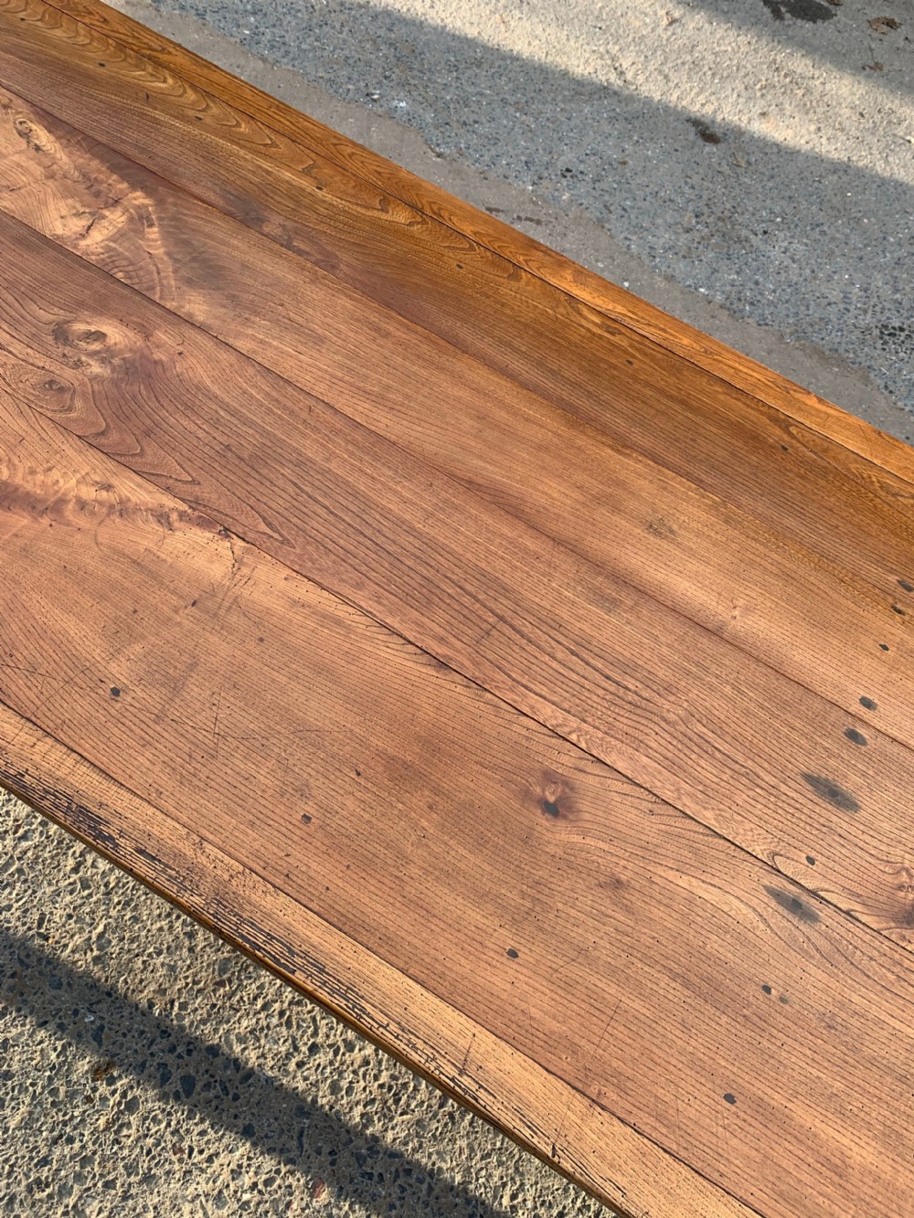Large elm farmhouse table 301 cms   View VI