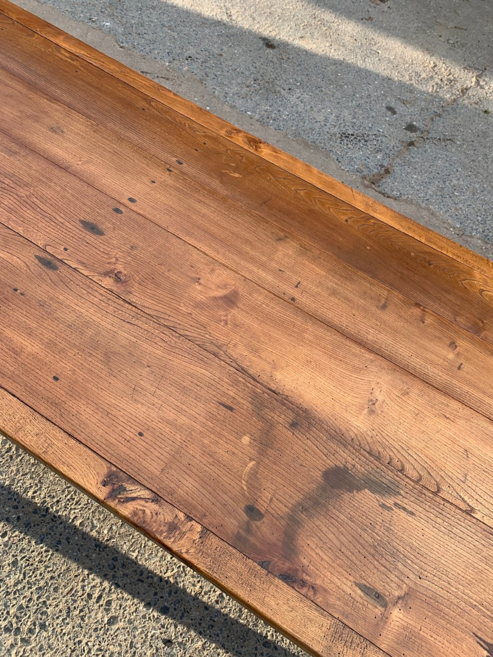 Large elm farmhouse table 301 cms   View VII