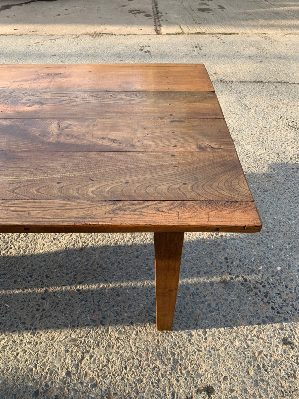 Large elm farmhouse table 301 cms   View VIII