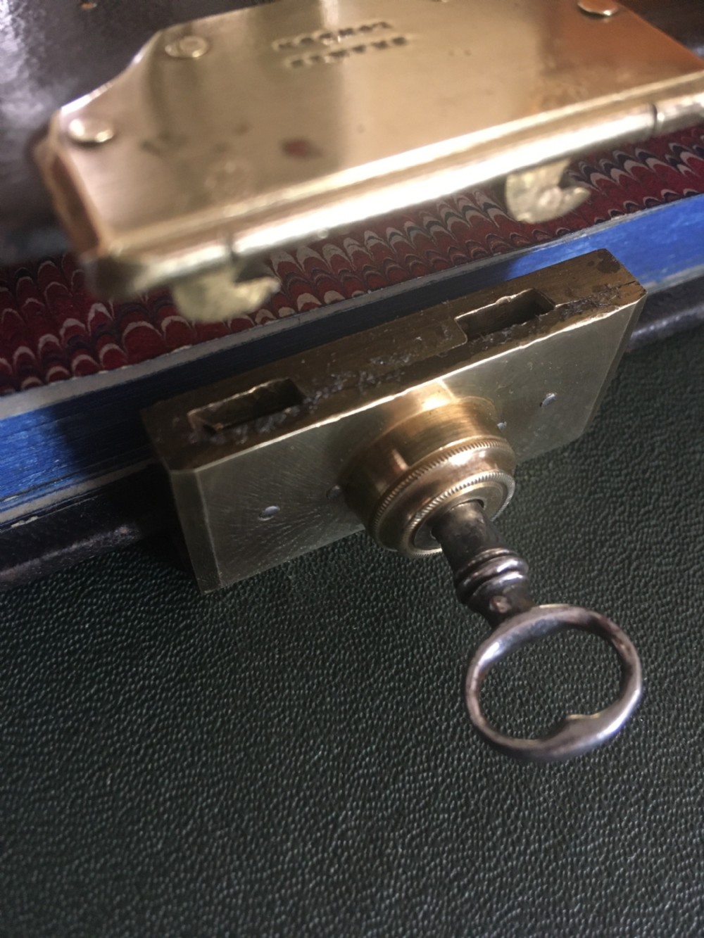 LEATHER BOUND LEDGER WITH BRAMAH LOCK View VIII