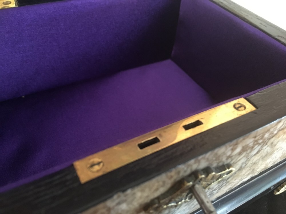 EBONY AND MARBLE TABLE JEWELLERY BOX View X