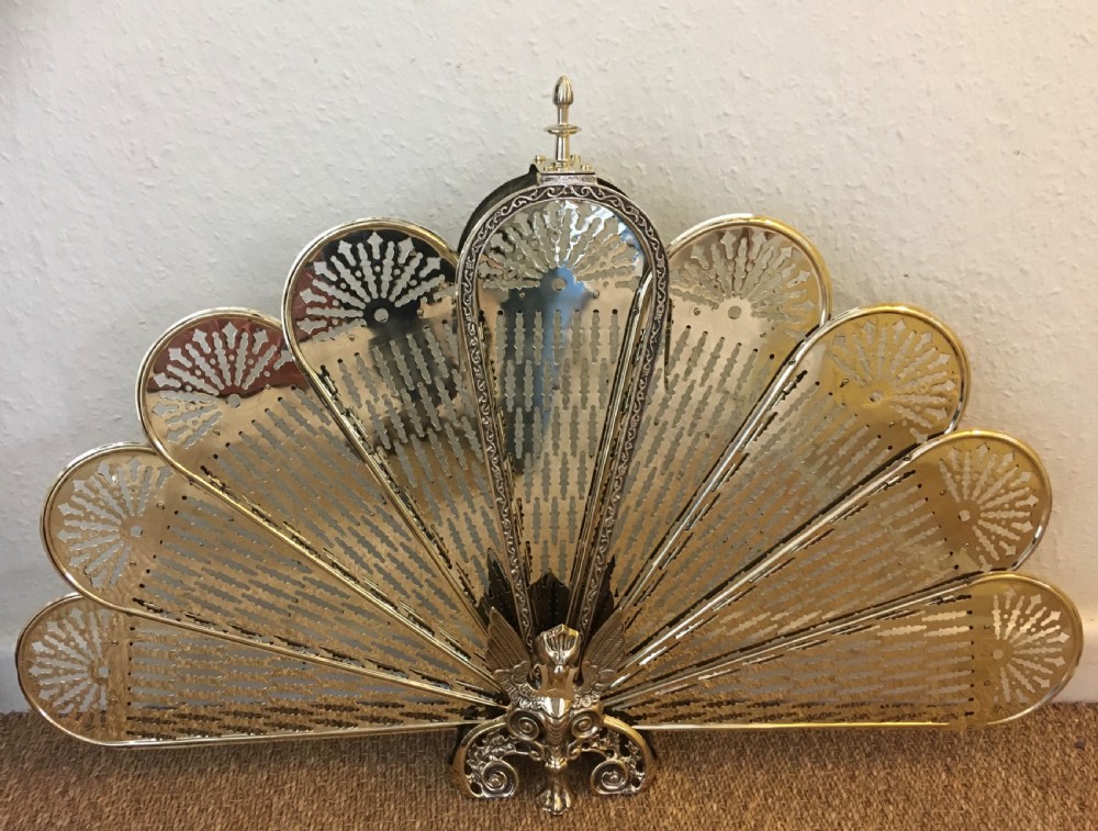 BRASS PHOENIX FIRE SCREEN