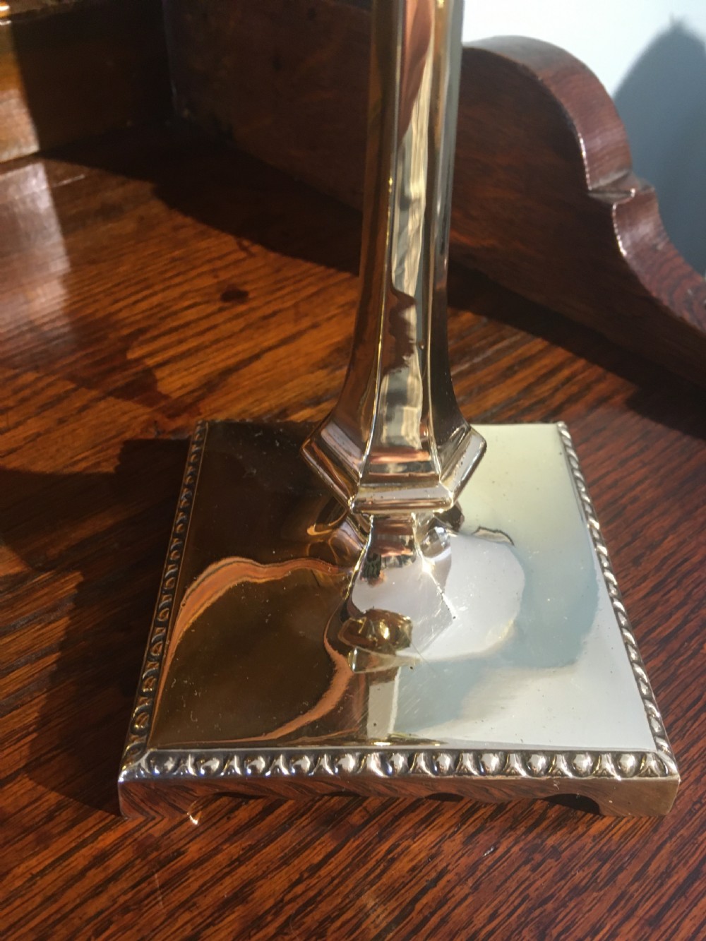 PAIR OF BRASS CANDLESTICKS BY WILLIAM TONKS  View IV