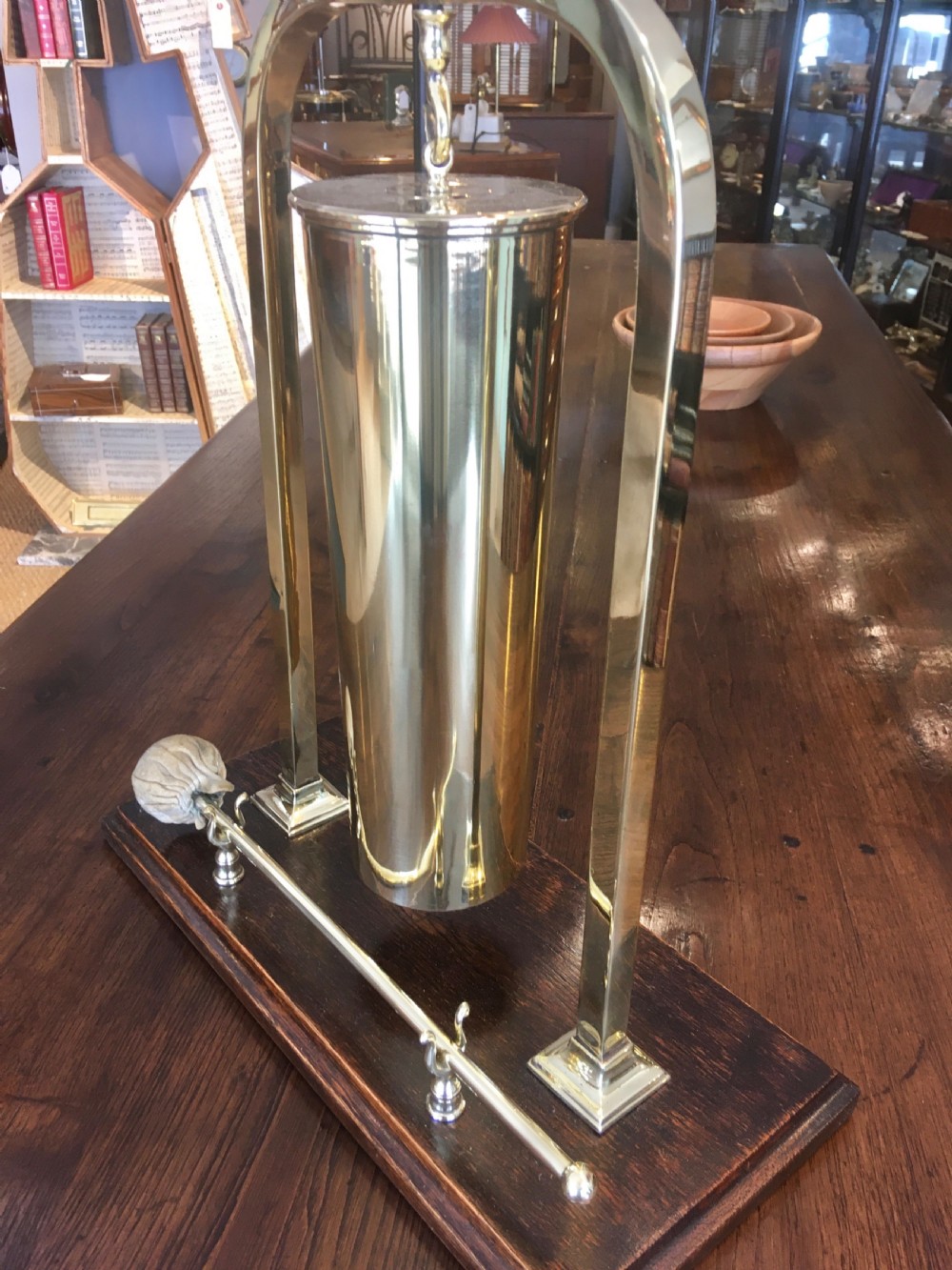 WWI SHELL “GONG” ON STAND View V