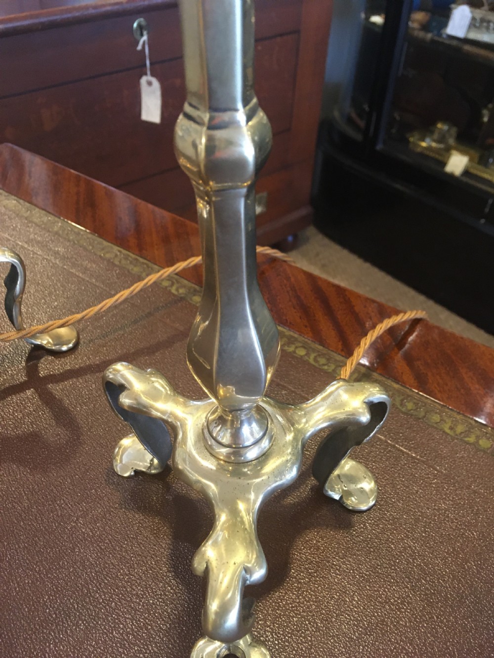 PAIR OF PULLMAN BRASS TABLE LAMPS View II