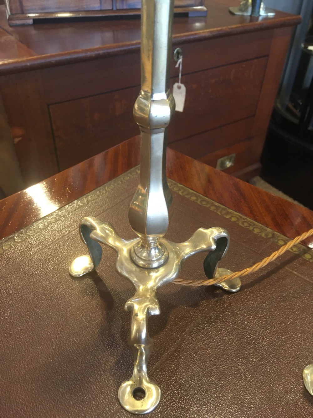PAIR OF PULLMAN BRASS TABLE LAMPS View III