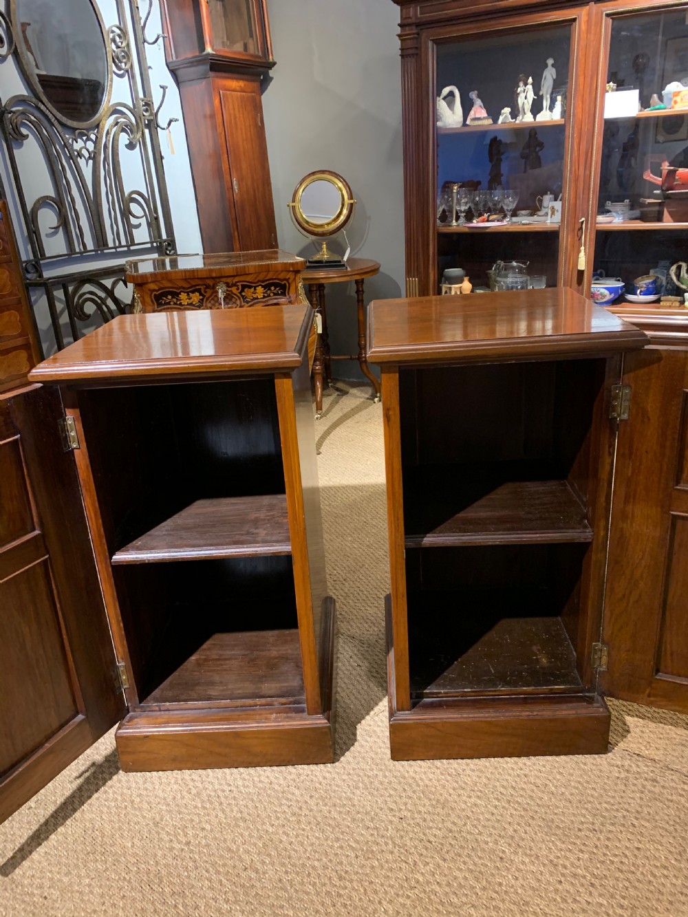Pair of Edwardian bedside cabinets  View IV