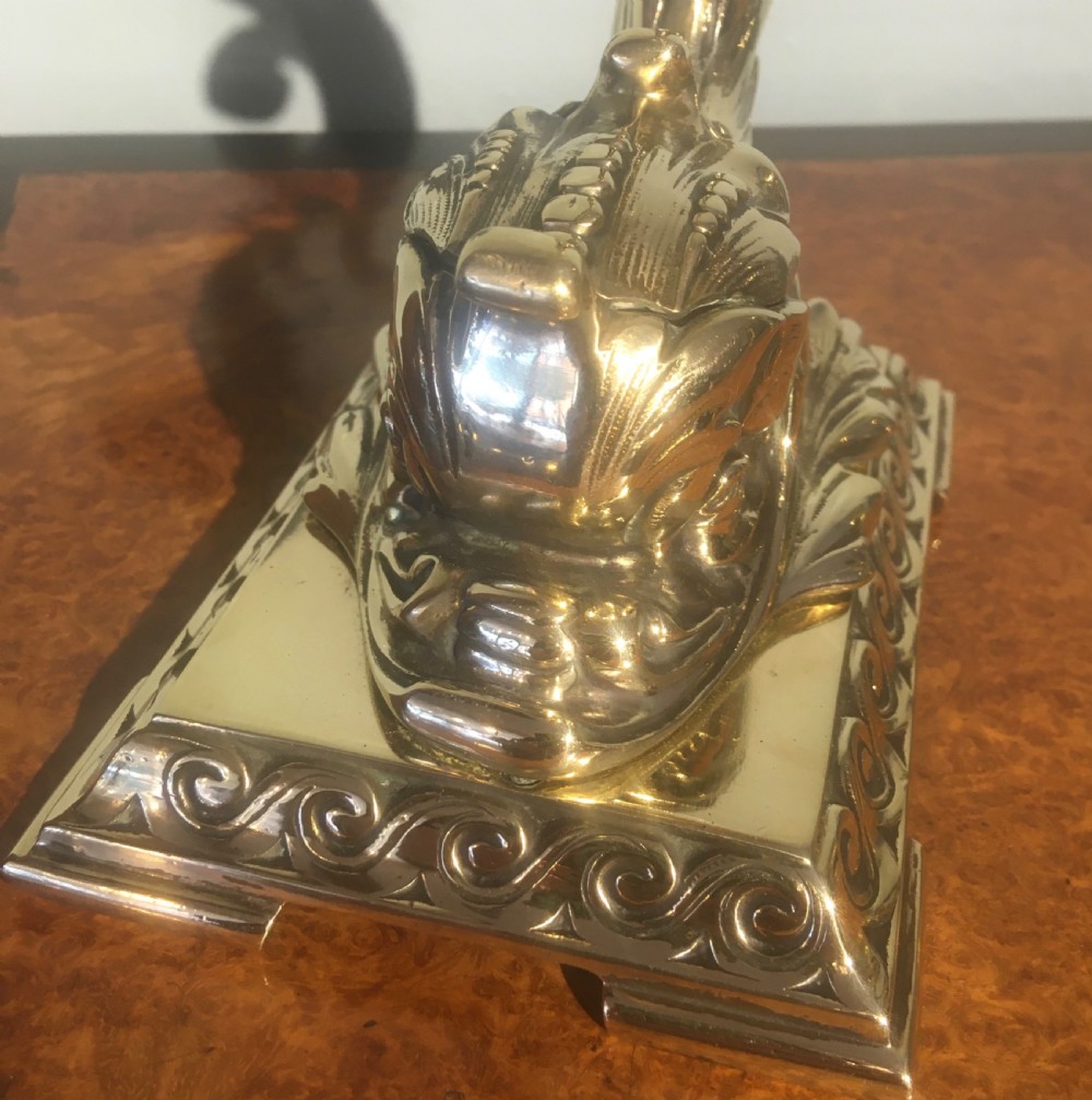 BRASS FIGURAL CANDLESTICK WITH INK WELL View VIII