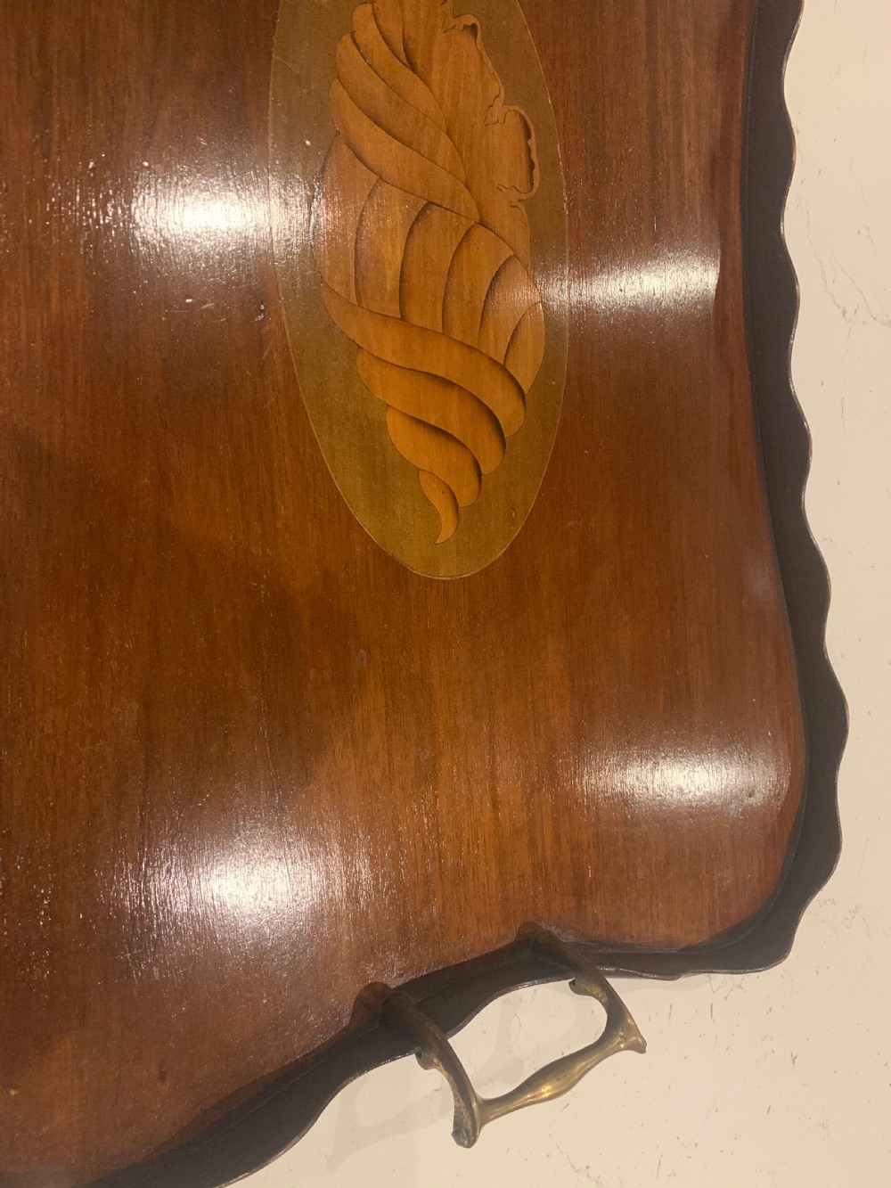 Edwardian mahogany and inlaid tray ...  View IV