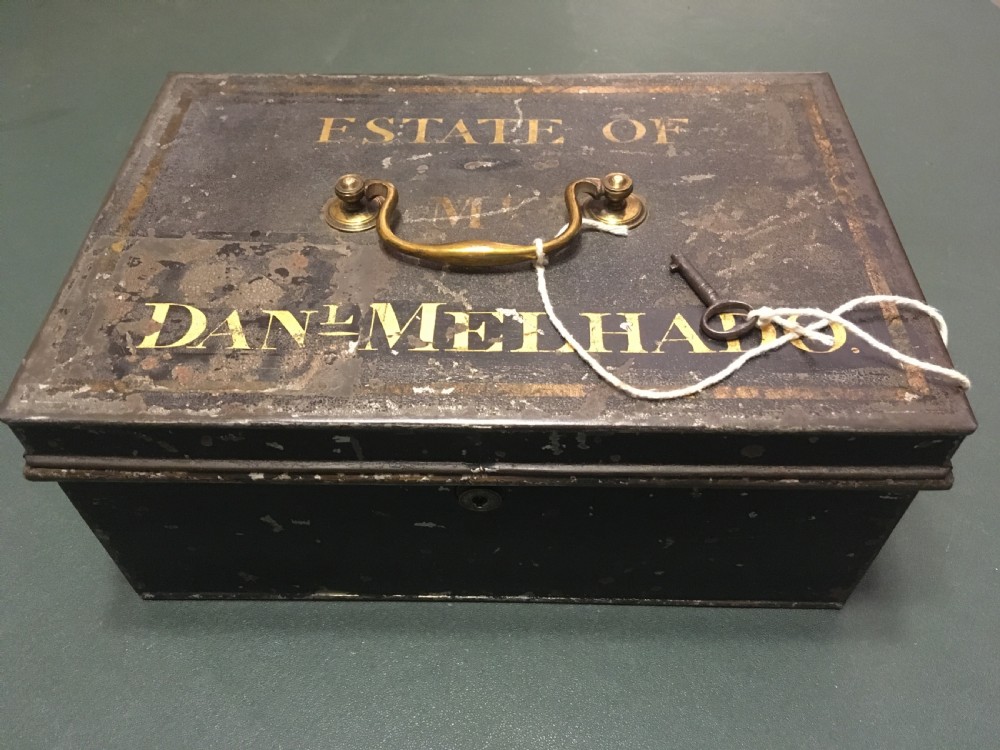 DEED BOX “D.MELHADO” BRAMAH LOCK