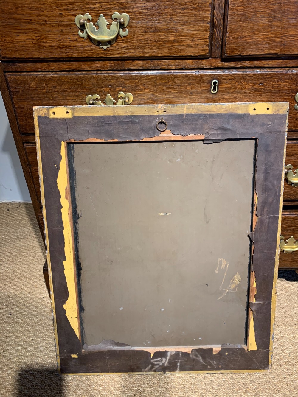 Antique gilt wood mirror  View VI