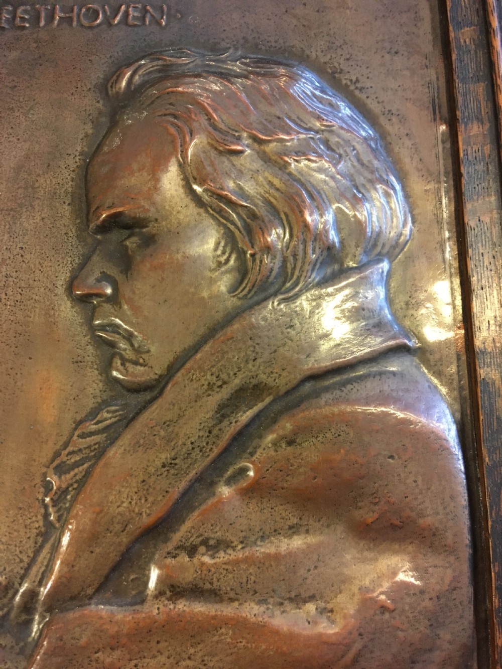 BEETHOVEN COPPER PLAQUE  View III