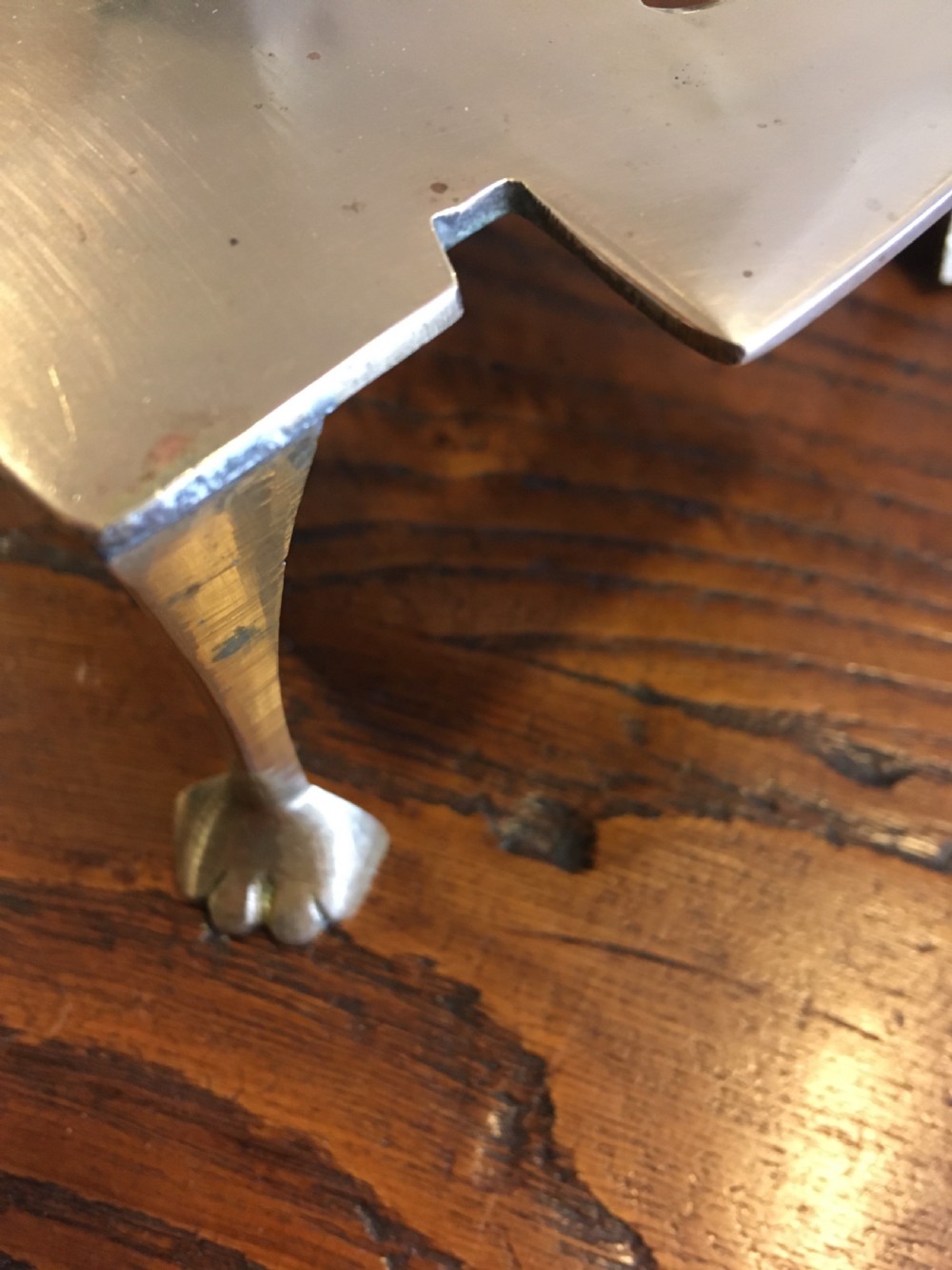 BRASS “RAZOR BLADE” TRIVET View II