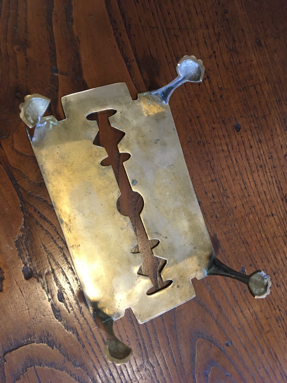 BRASS “RAZOR BLADE” TRIVET View III