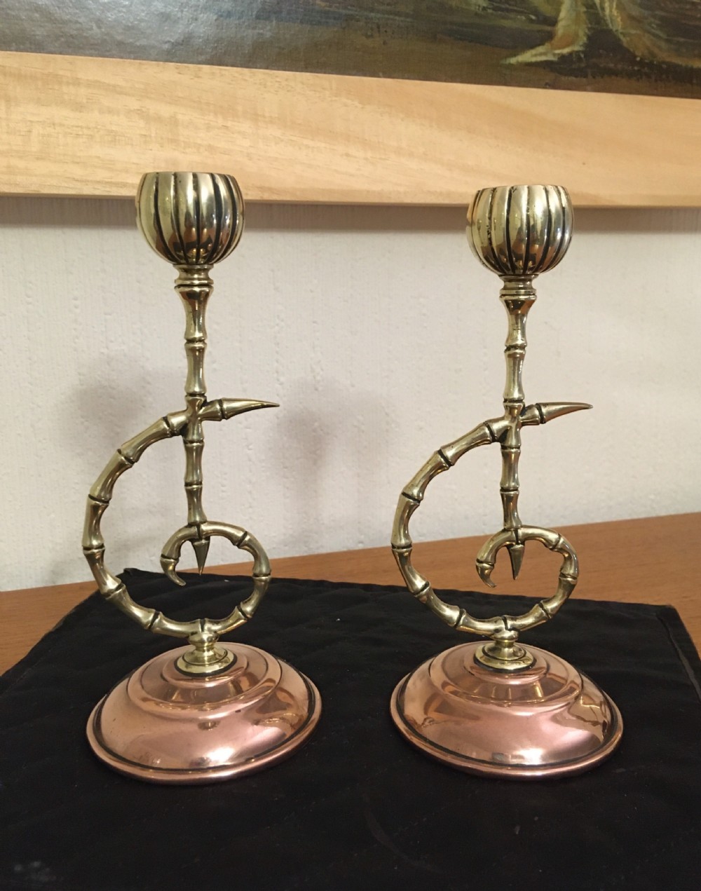 AESTHETIC MOVEMENT TOWNSEND & CO CANDLESTICKS 