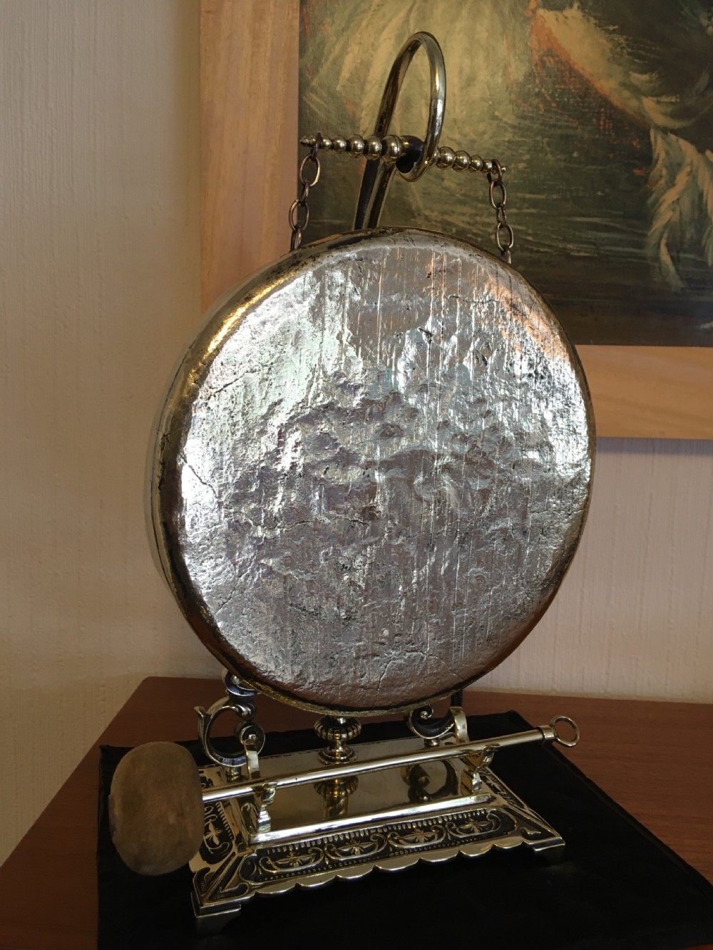 LATE VICTORIAN TABLE GONG