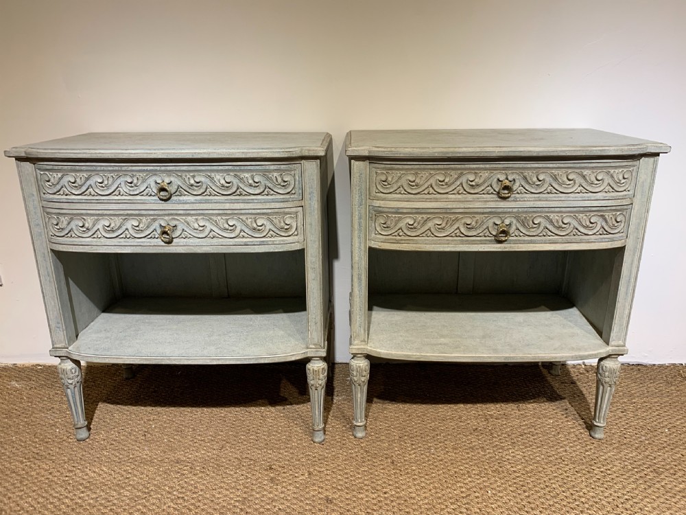 Pair of late 19th century bedside cabinets  