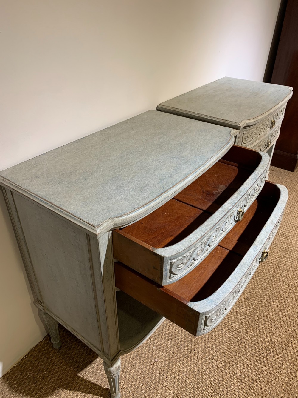Pair of late 19th century bedside cabinets   View V