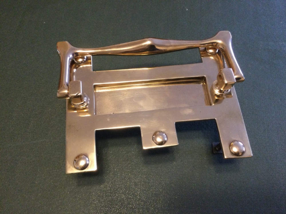 BRONZE ARTS AND CRAFTS LETTER BOX AND KNOCKER View IV