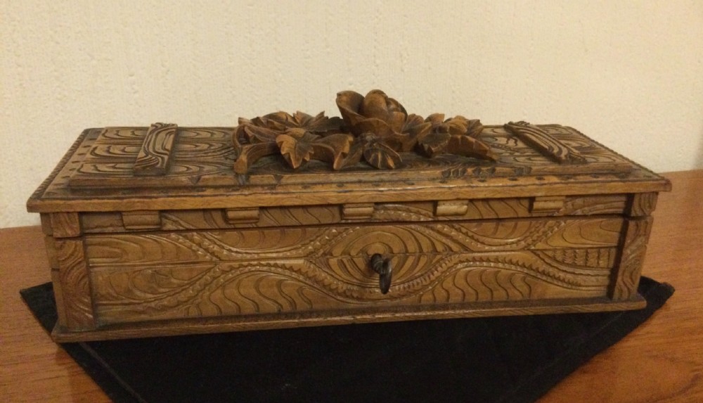 BLACK FOREST TABLE OR JEWELLERY  BOX