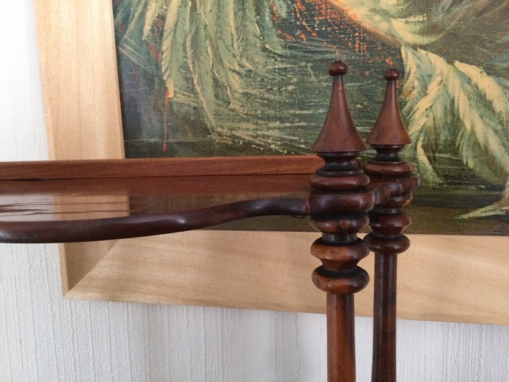 YEW WOOD HANGING WALL SHELVES View V