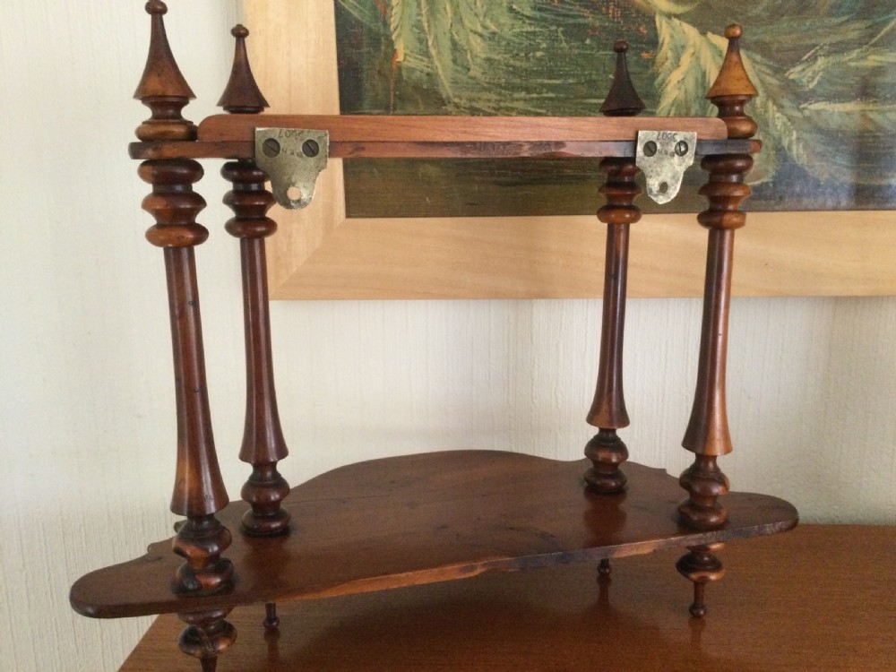 YEW WOOD HANGING WALL SHELVES View IX