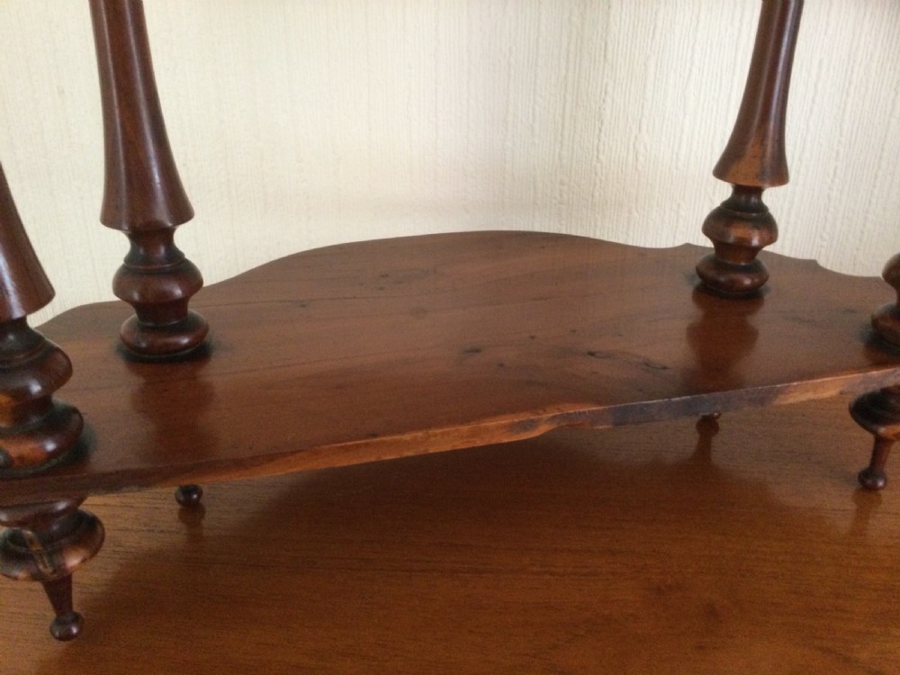 YEW WOOD HANGING WALL SHELVES View X