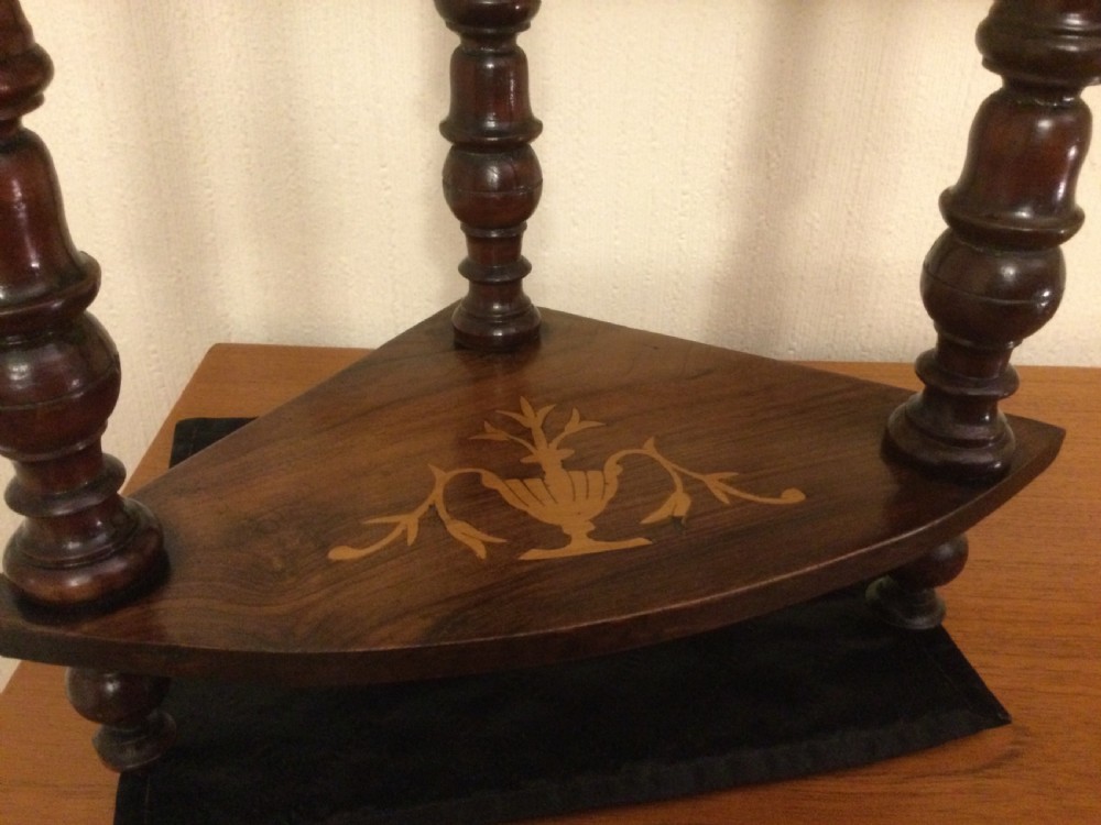 VICTORIAN WALL HANGING CORNER SHELVES View III