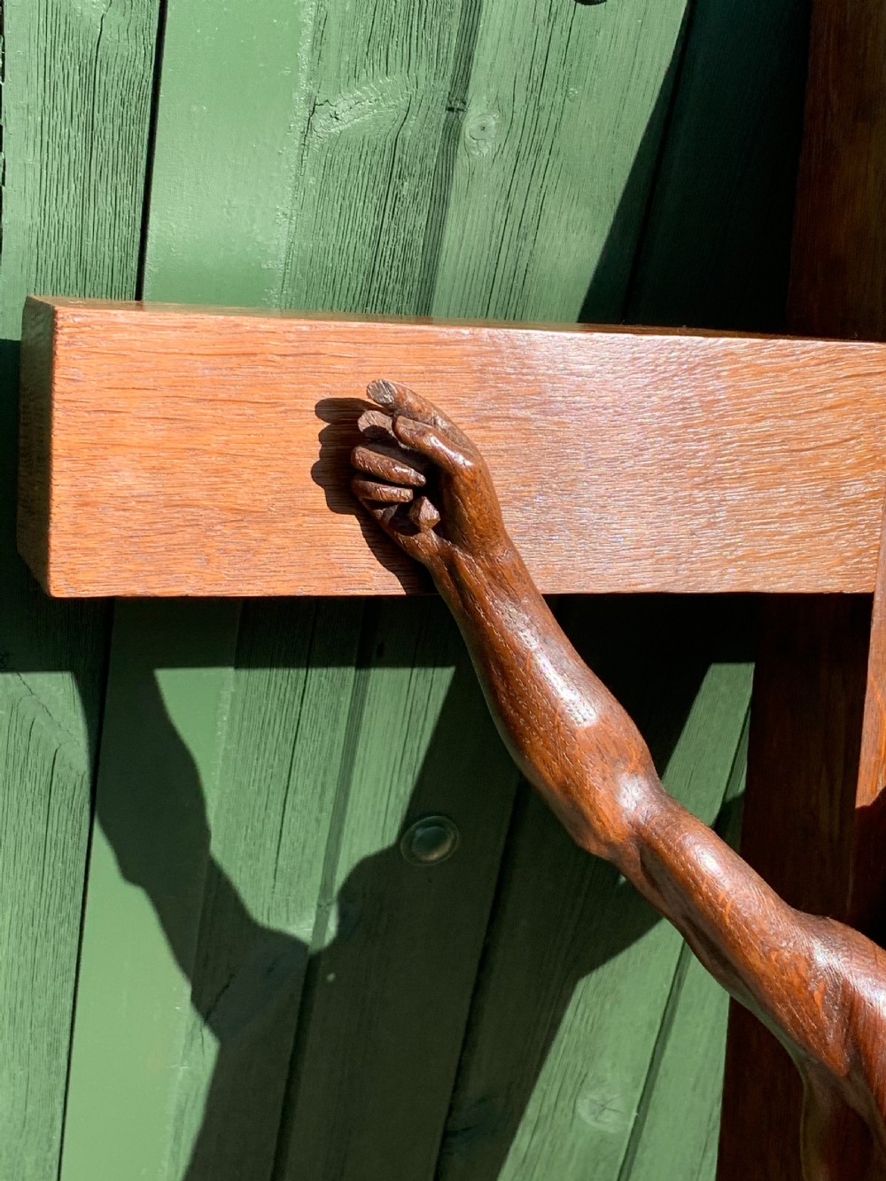 Large carved oak Crucifix  View V