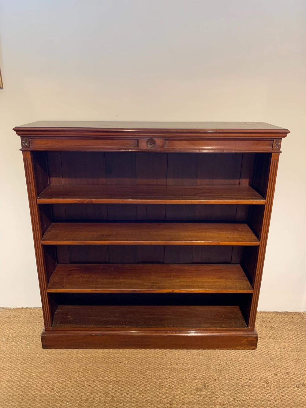 Victorian mahogany open bookcase 