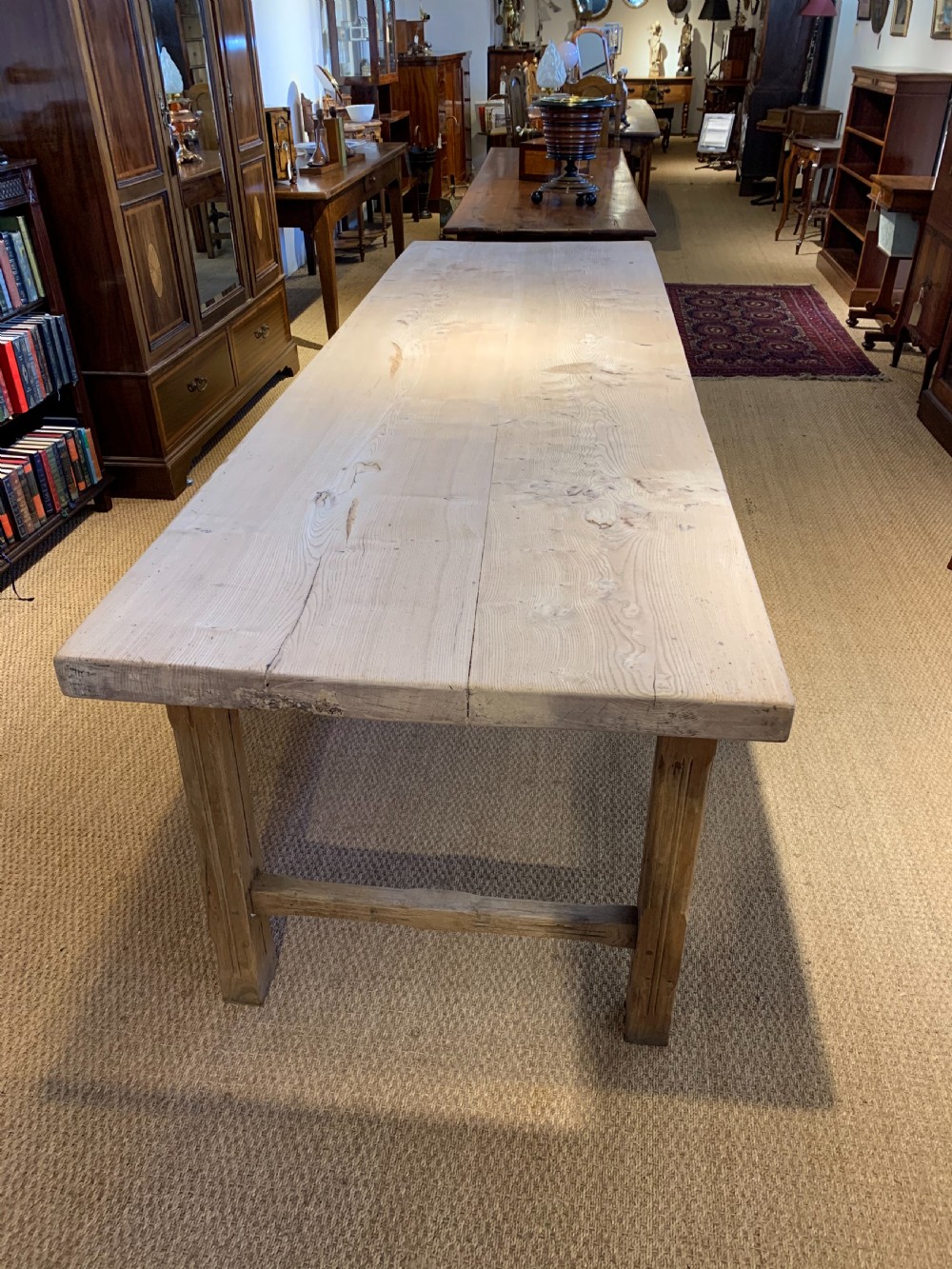 Scrubbed elm farmhouse table  272 cms  View II