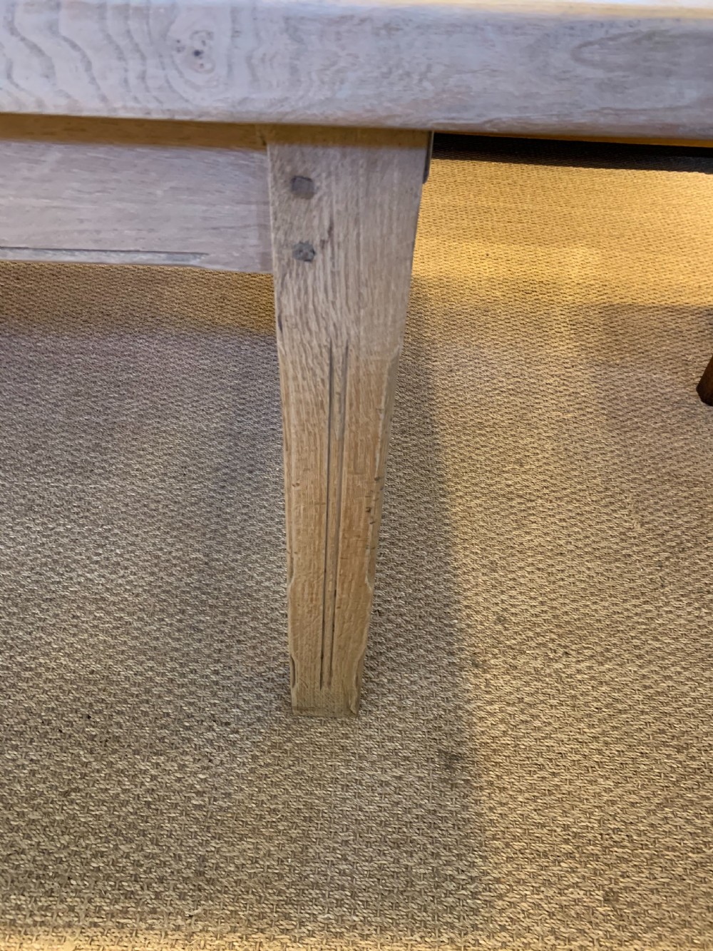 Scrubbed elm farmhouse table  272 cms  View V