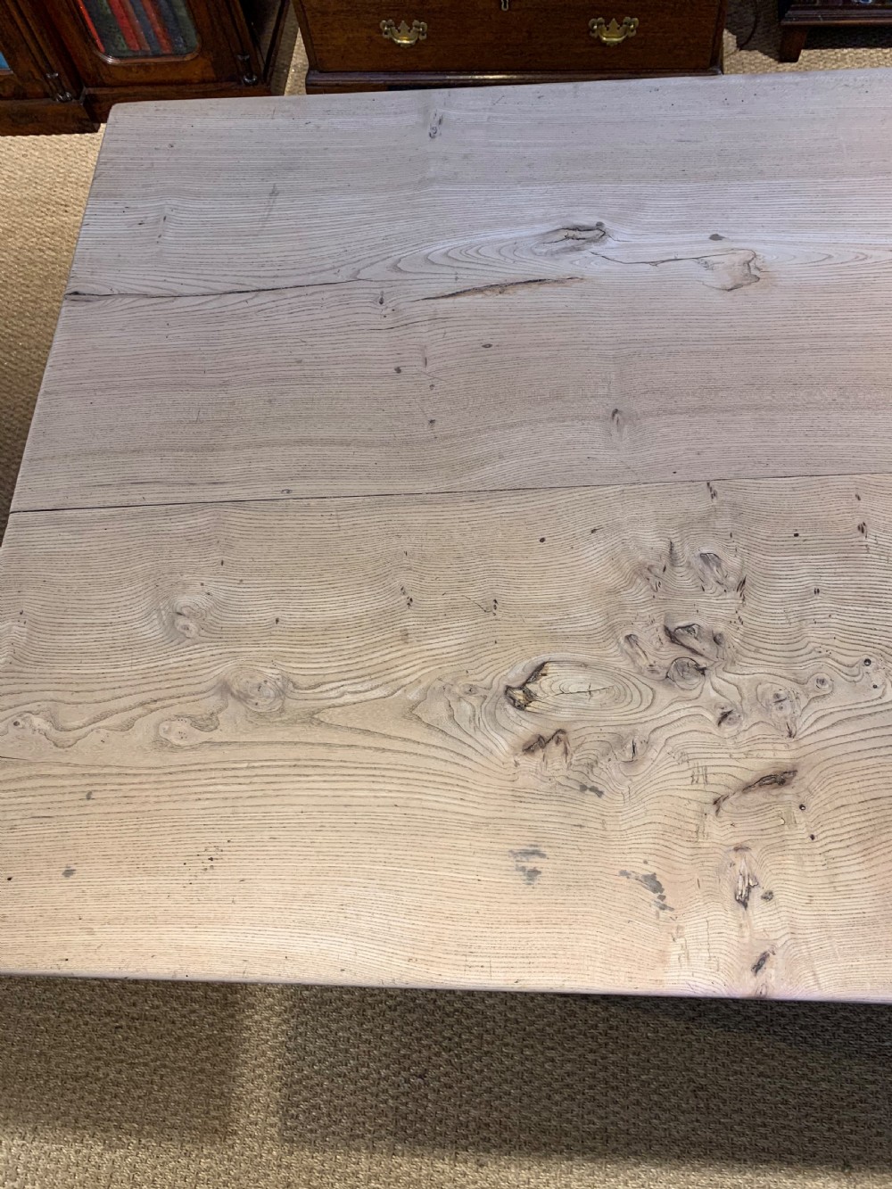 Scrubbed elm farmhouse table  272 cms  View VII