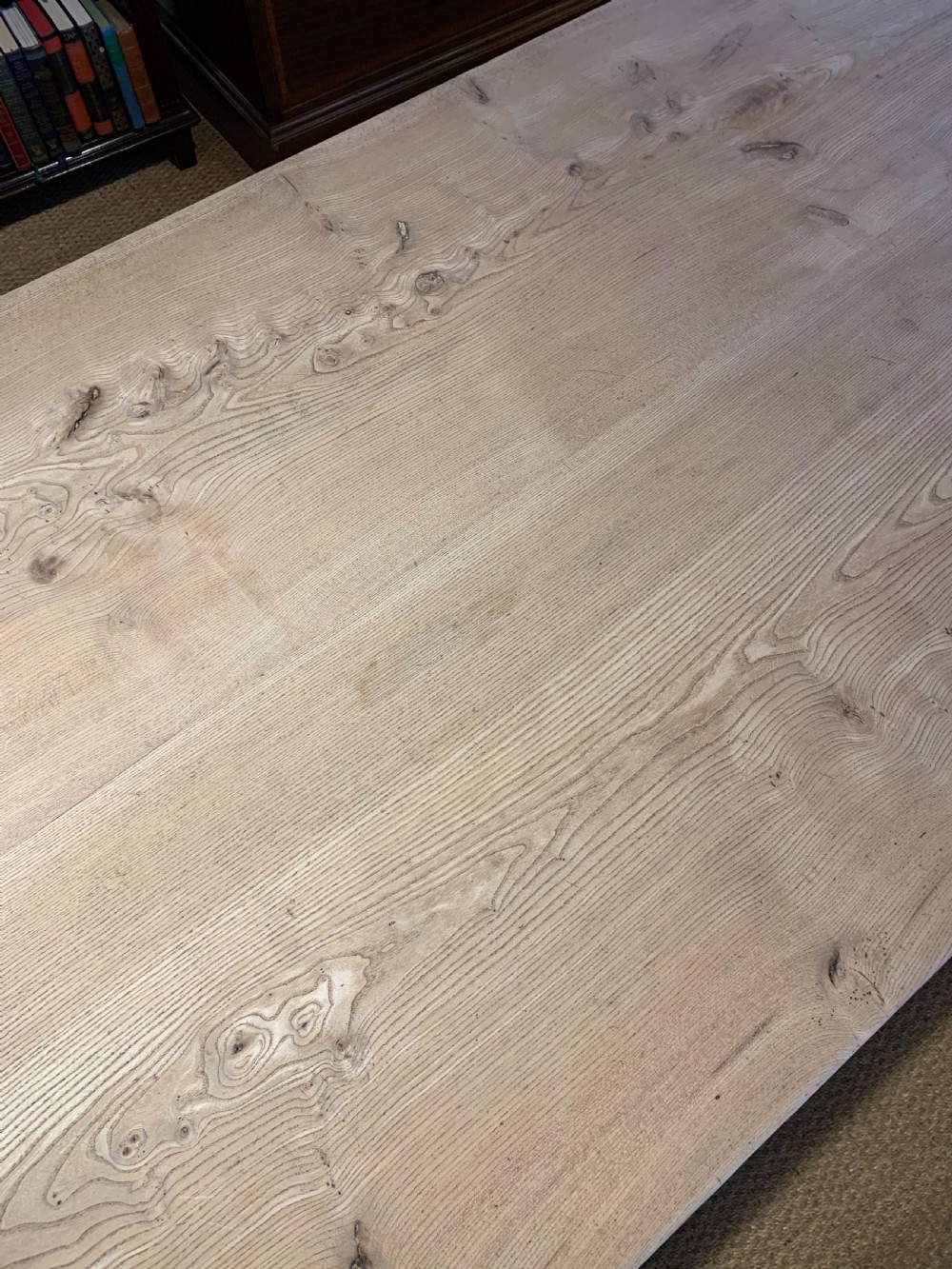 Scrubbed elm farmhouse table  272 cms  View VIII