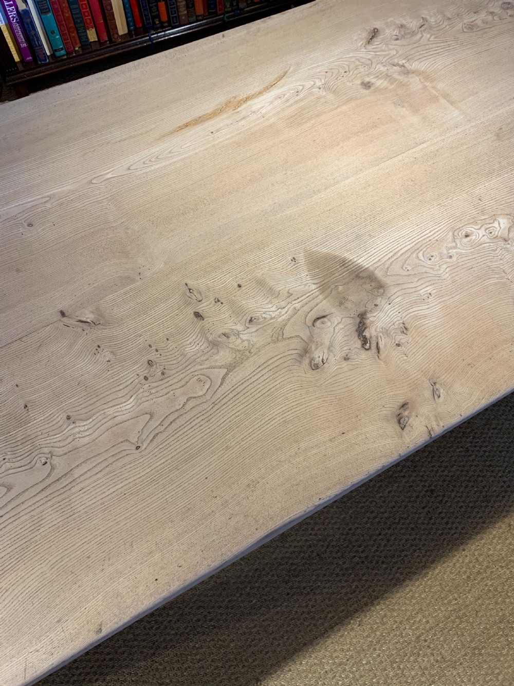 Scrubbed elm farmhouse table  272 cms  View X