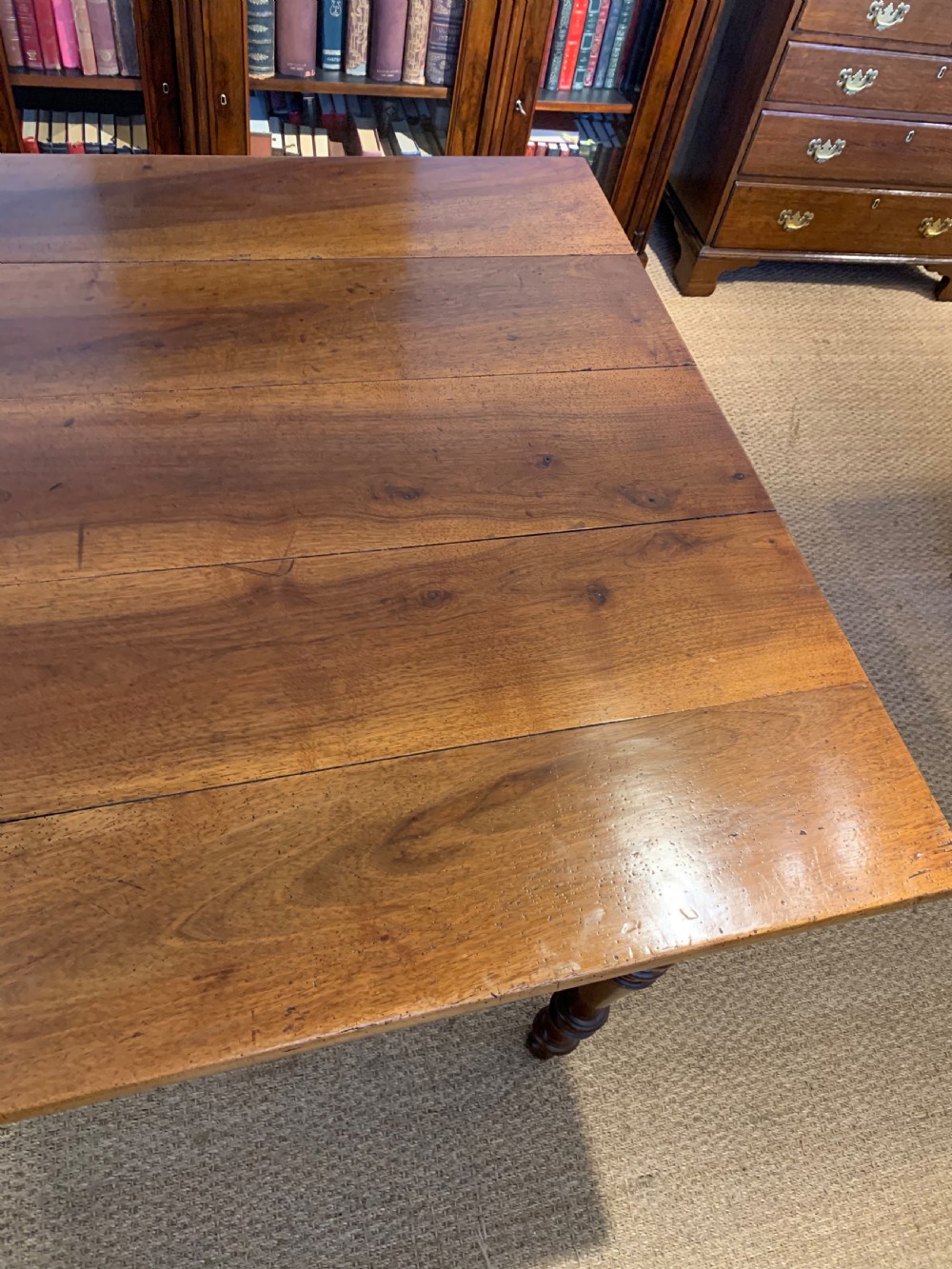 Walnut farmhouse table wide top  View VI