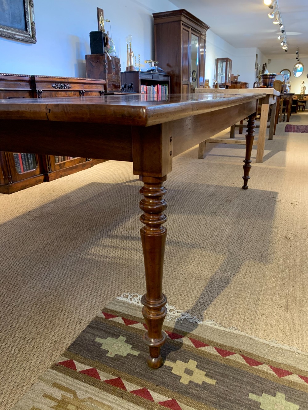 Walnut farmhouse table wide top  View IX