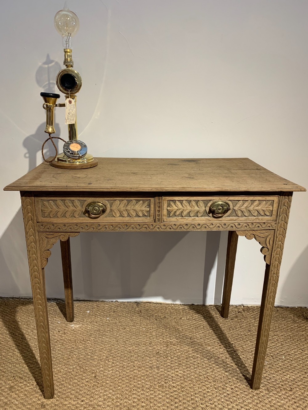 Georgian oak side table  View II