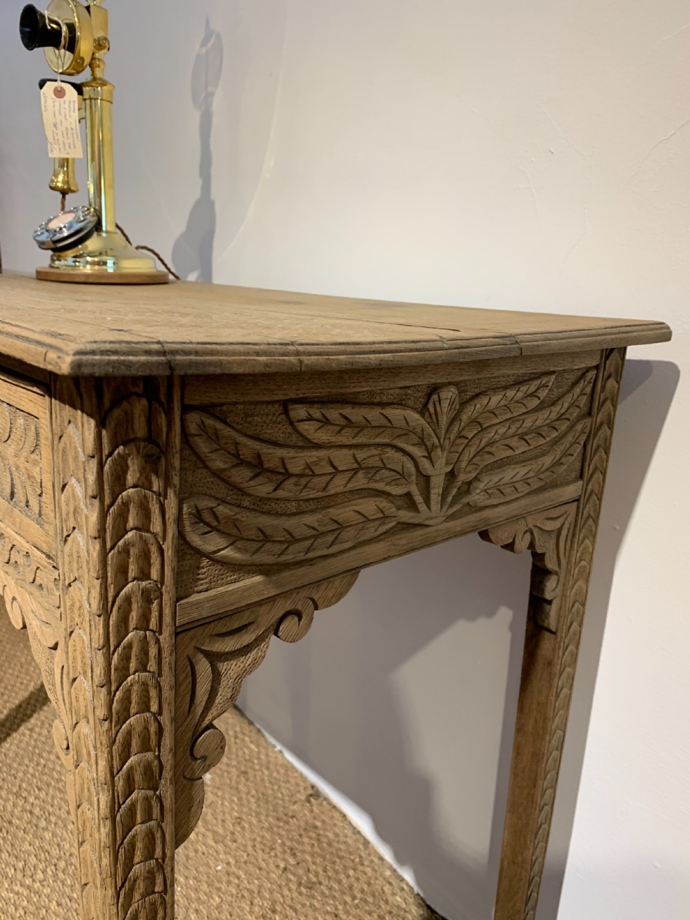 Georgian oak side table  View V