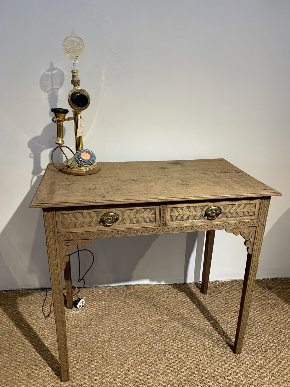 Georgian oak side table  View IX