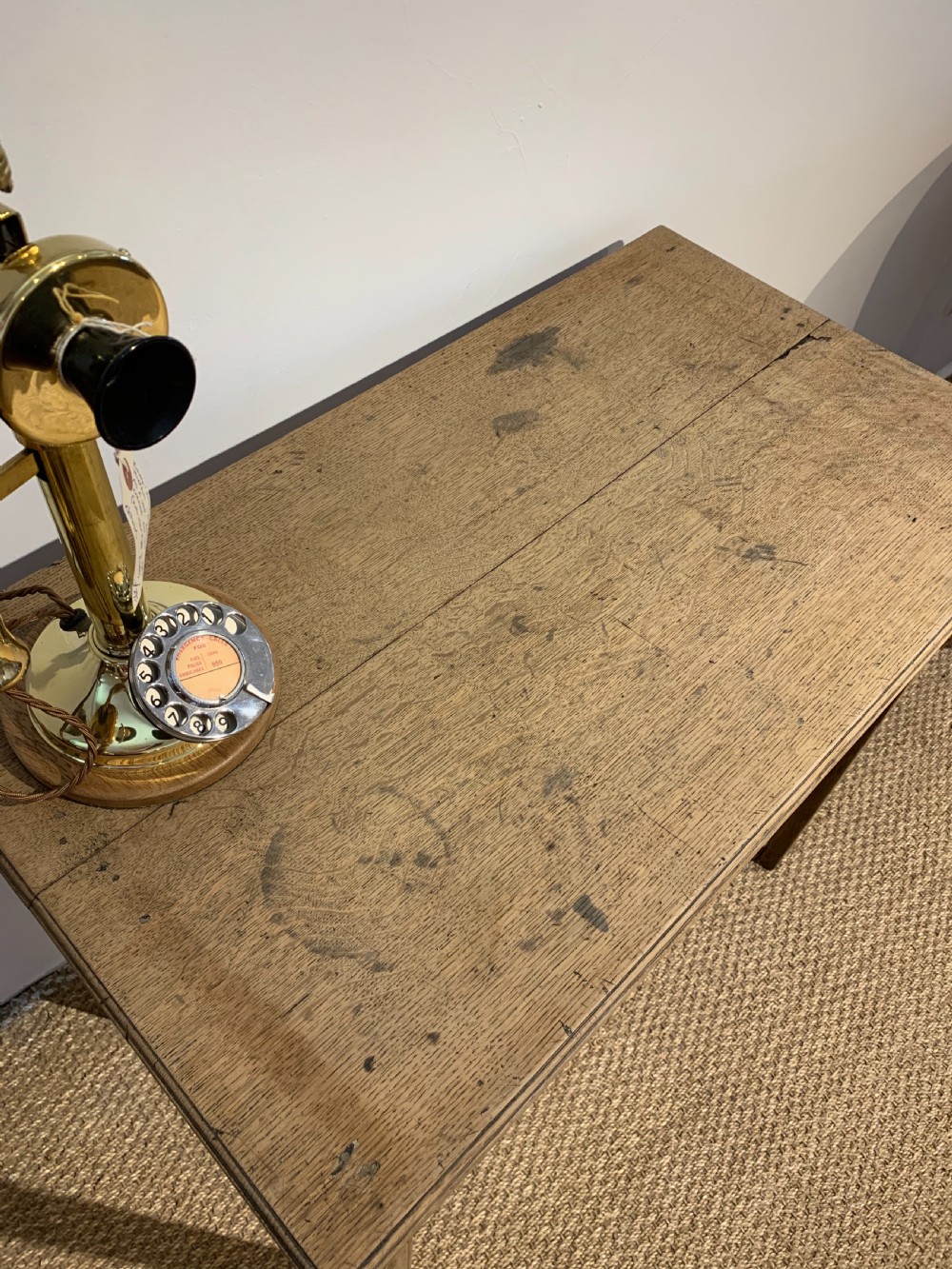 Georgian oak side table  View X