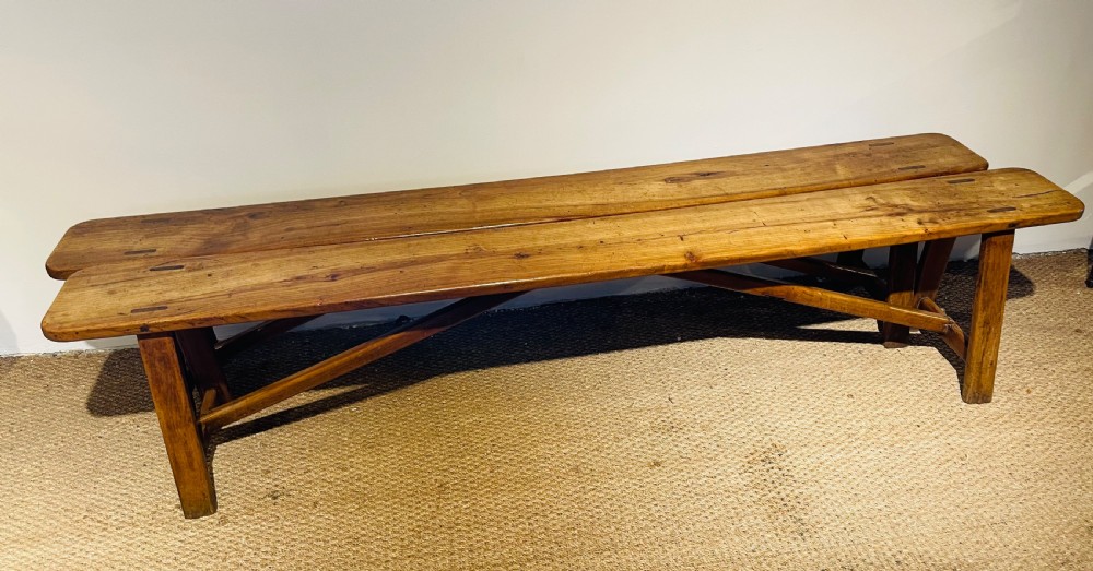 Pair of Cherry wood benches View III