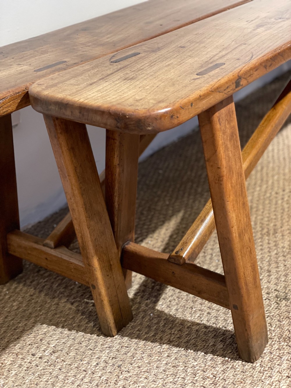 Pair of Cherry wood benches View V