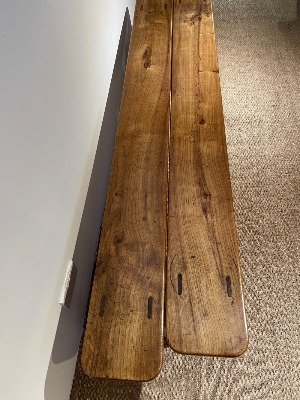 Pair of Cherry wood benches View VIII