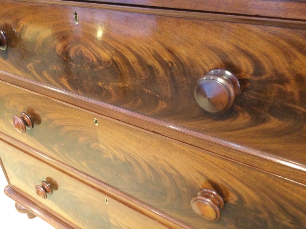 VICTORIAN MAHOGANY CHEST OF DRAWERS  View VI